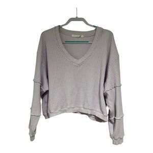 Altar'd State Lavender Waffle Knit Top